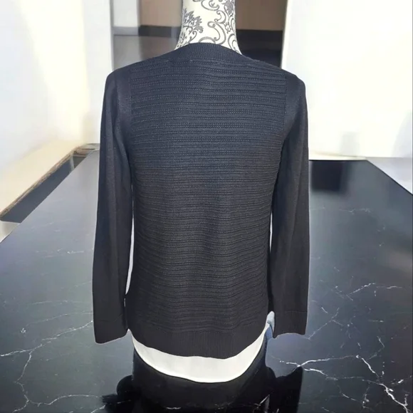 HILARY RADLEY Two-Fer Layered Sweater - Small - Picture 2 of 7